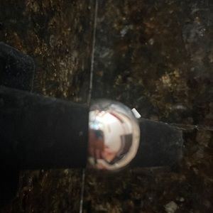 White gold dome ring